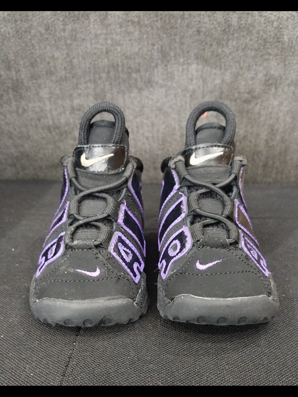 Nike AIR Kids Black and Purple Sneakers Size 4c